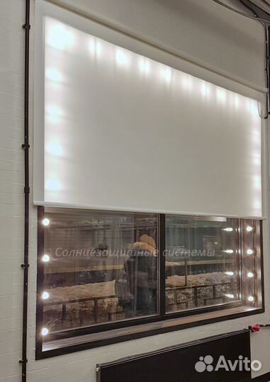 Рулонные шторы для больших проемов. Производство