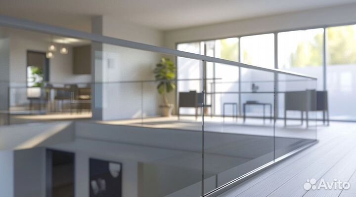 Ограждения для лестниц из стекла