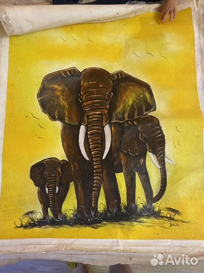 Картина холст песком океаническим из Танзании