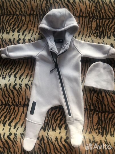 Детский комбез с начесом (с шапкой)