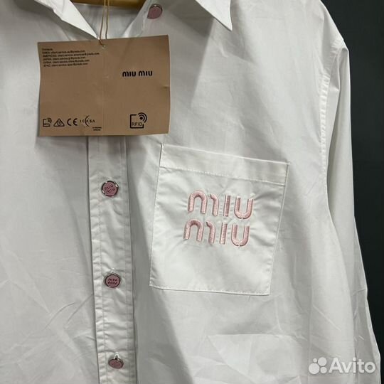 Рубашка Miu Miu розовая