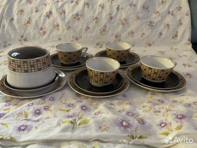 Кофейный сервиз Рига времен СССР винтаж