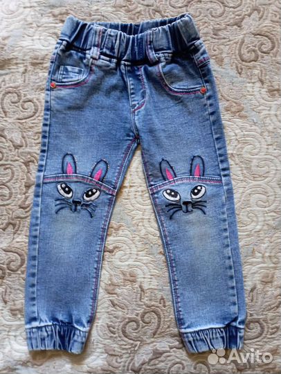Джинсы (плотные) для девочки 3-4 года
