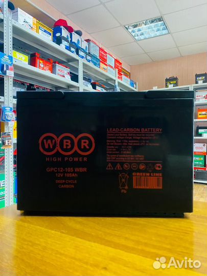 Акб тяговый ибп AGM 105 Ач для Солнечных батарей