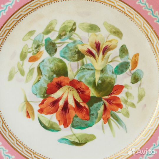 Тарелка Роспись цветы Англия середина 19 в