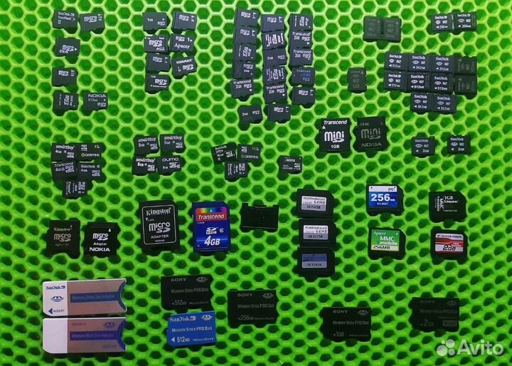 Карты памяти micro SD, M2, MMC, MS Pro Duo