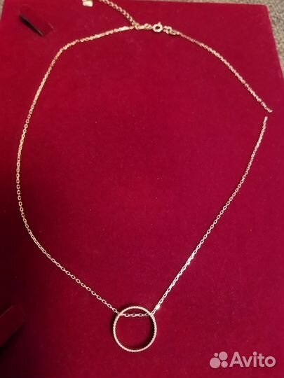 Колье серебро позолоченное