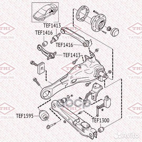 Сайлентблок TEF1300 tatsumi