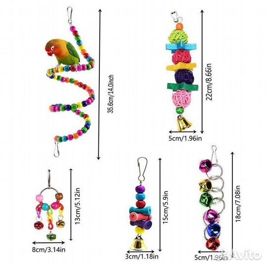 Набор игрушек для попугаев