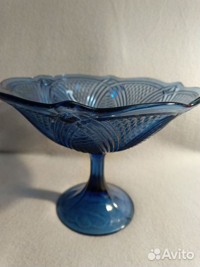 Ваза,фруктовница СССР, синяя. Пепельницы СССР