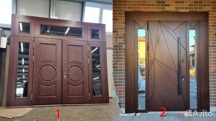 Дверь входная со стеклом на заказ