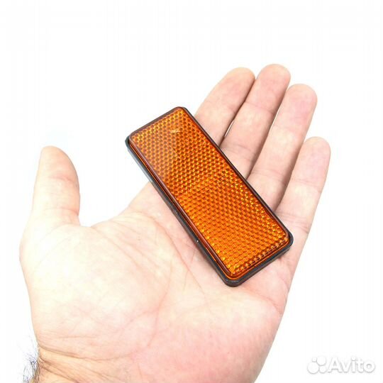 Отражатель на прицеп желтый прямоугольный trailer