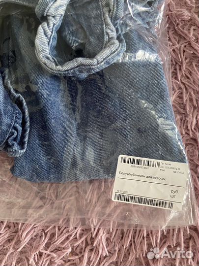 Джинсовый комбинезон для девочки 86
