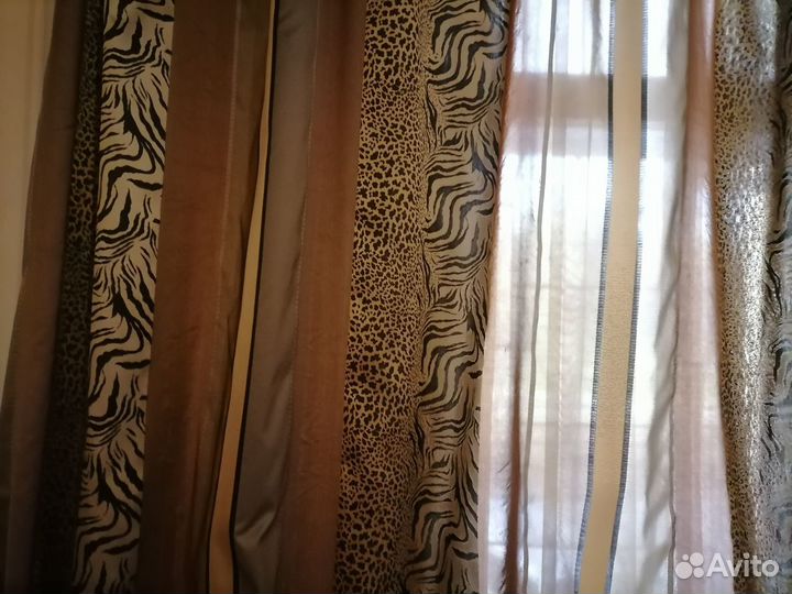 Шторы - портьеры, тюль, покрывало, карниз бу