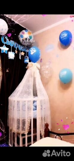 Детская кроватка с маятником круглая