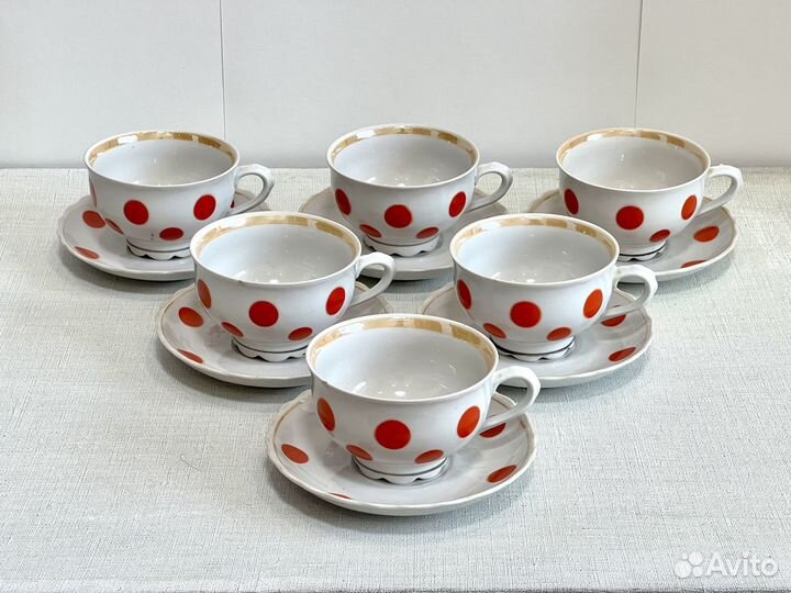 Чайно кофейный сервиз Довбыш 80ые, Винтаж, СССР