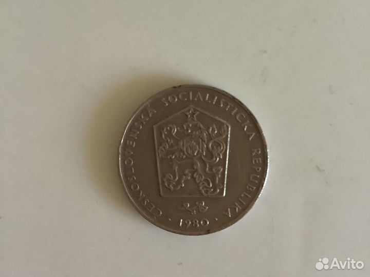 Чехословацкая монета -2 кроны, 1980 г