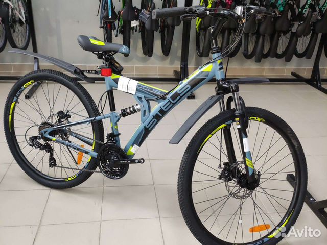 Велосипед Stels 27.5 Focus MD серый/желтый