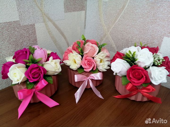 Букет из мыльных роз