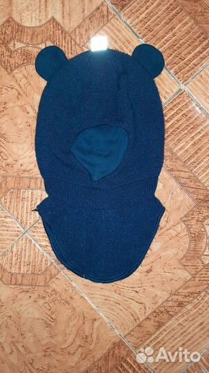 Шапка-шлем для мальчика р. 44-46 и на 6 лет осень