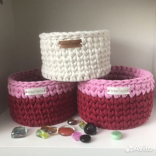 Плетеные корзинки для хранения