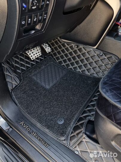 5D Ковры Land Cruiser 200 / 300 - Prado 150 Черные