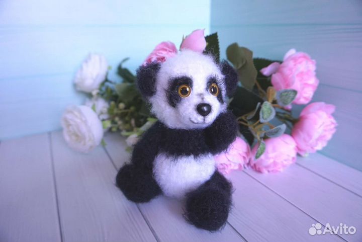 Вязаная игрушка. Панда