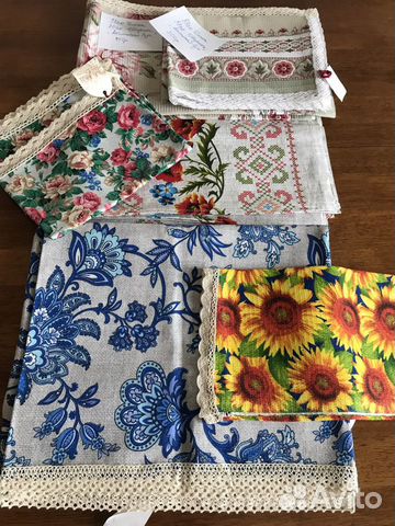 Скатерти и салфетки лен