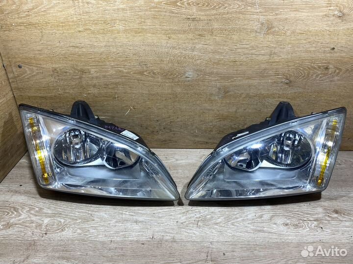 Комплект фар Ford Focus 2 дорестайлинг хром
