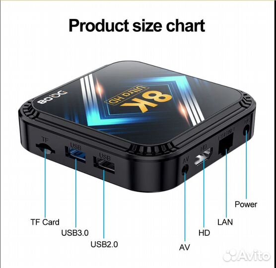 Андроид13 Смарт тв 2/16 -WI-FI приставка 4К