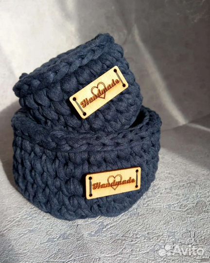 Вязаные корзинки