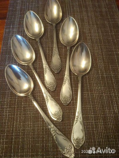 Чайные ложки мельхиор 13 штук