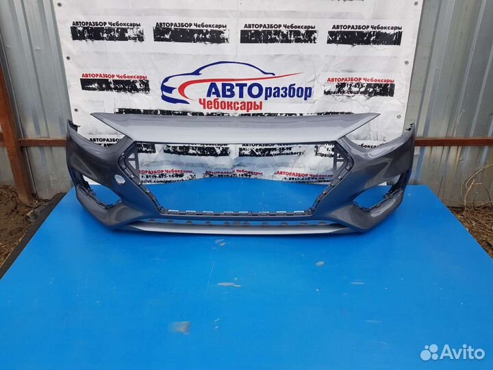 Бампер новый передний Hyundai Solaris 17-2020г