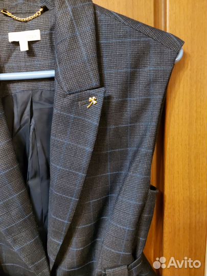 Жилет школьный удлиненный синий Silver spoon р.158