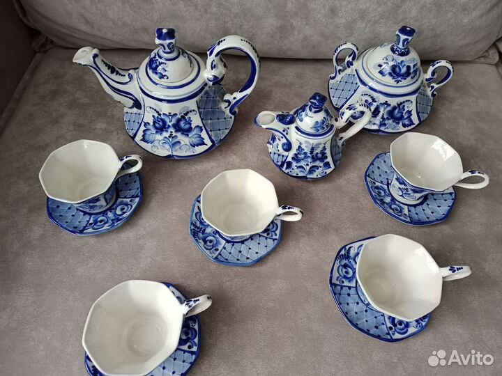 Сервиз гжель 1998г