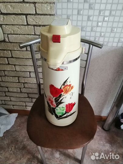 Термос с помпой СССР 3 литра