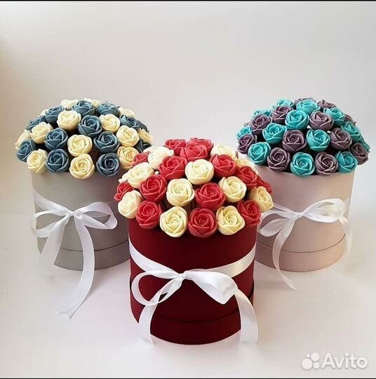 Шоколадные розы из шоколада