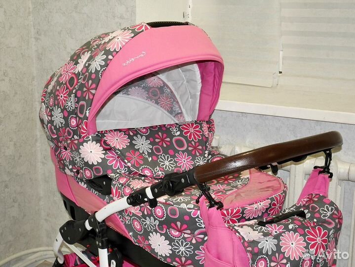 Коляска 2 в 1 + развивающий коврик