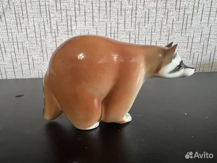 Фарфоровые статуэтки енот СССР
