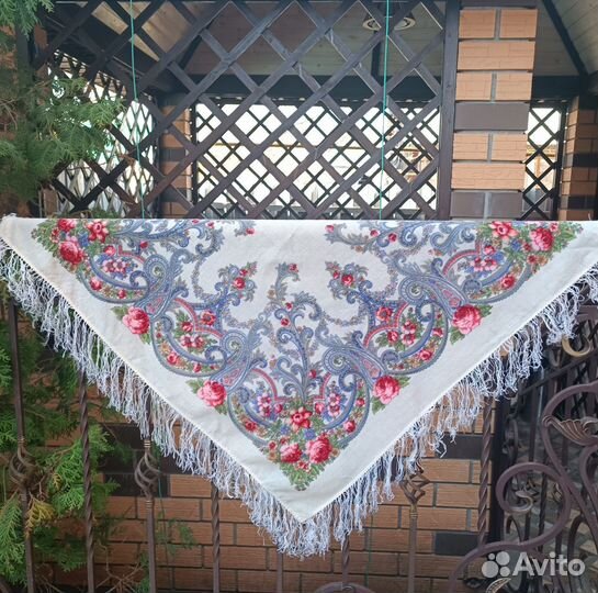 Павловопосадский платок шерсть