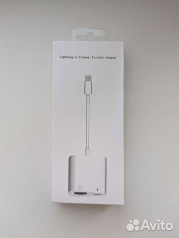 Ethernet RJ45 переходник lightning iOS с зарядкой