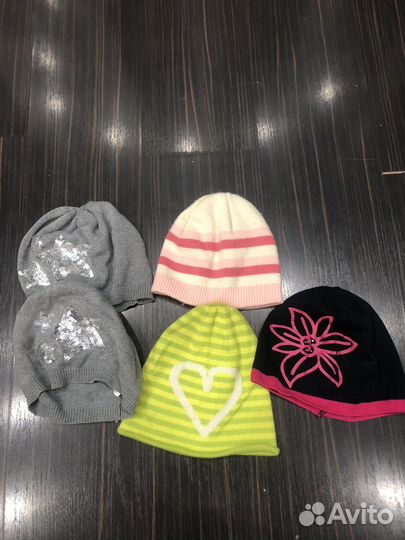 Шапки для девочки 4-7 лет
