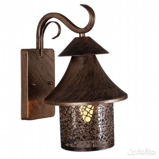 Фонарь Бра уличный настенный Металл Стекло