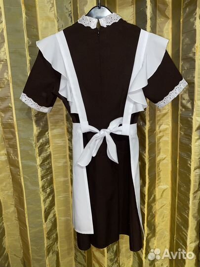 Платье с фартуком на последний звонок