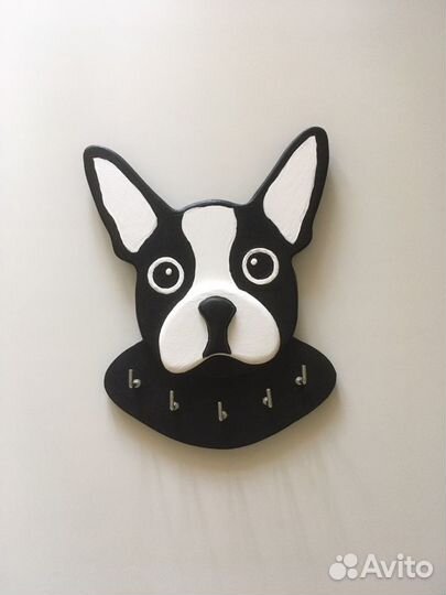 Ключница-вешалка «Французский бульдог