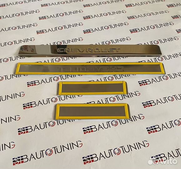 Накладки на пороги Chevrolet Epica (хром)