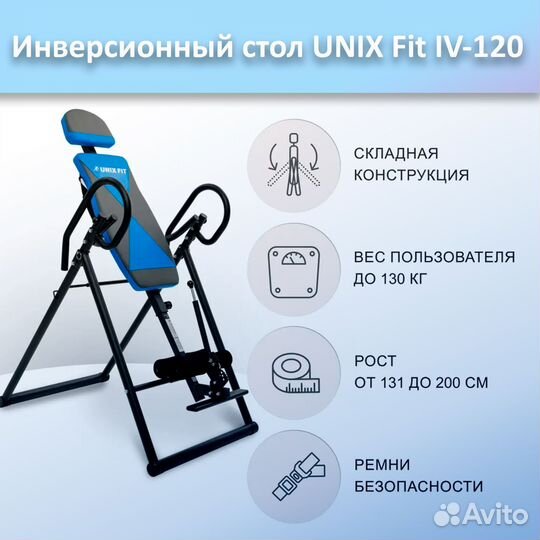 Инверсионный стол unix Fit IV-120 арт.120и.84