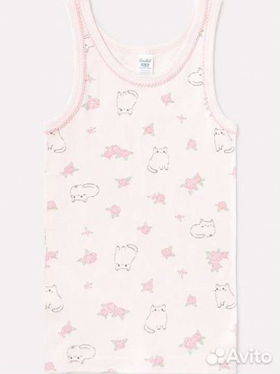 Бесшовная майка для девочки из рибаны