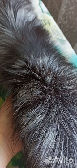 Воротник из натурального меха чернобурка