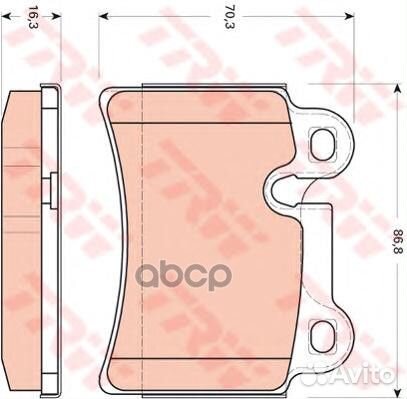 Колодки тормозные дисковые зад GDB1722 TRW